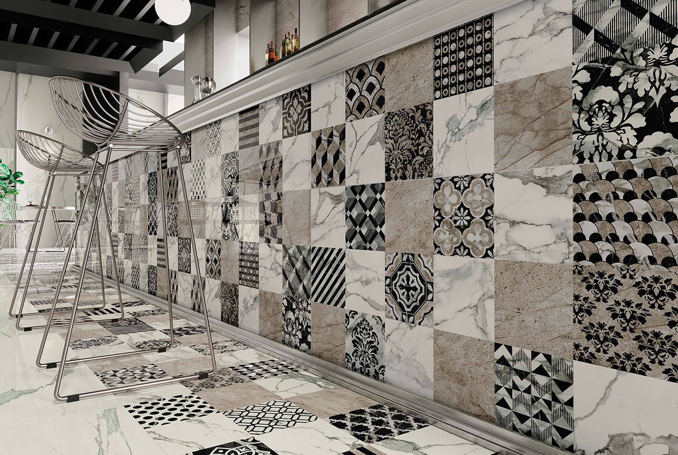 EMPIRE / STATUARIO POLISHED / CEMENTINE DARK POLISHED